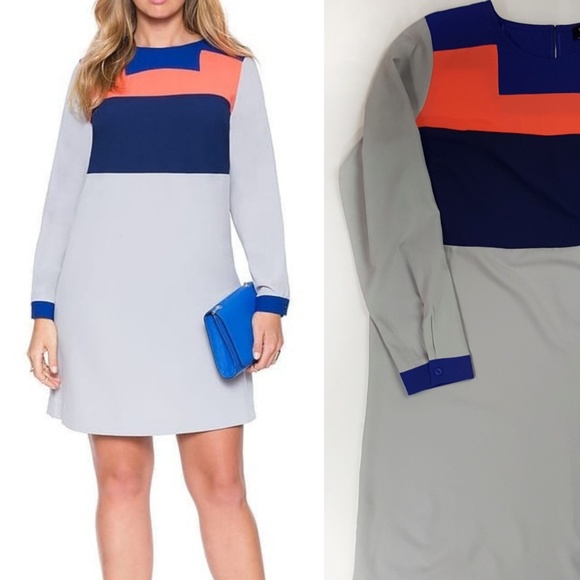 colour block tunic dress